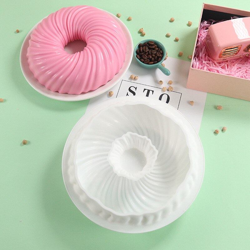 Large Various shapes Donut candle silicone mold Irregular geometric shapes doughnut mousse cake silicone mold chocolate mold