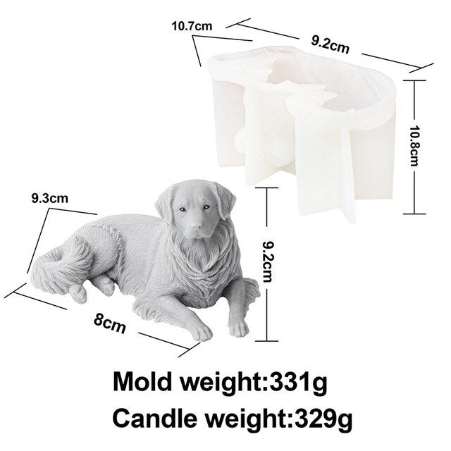 3D Cute Shapi Dog Animal Candle Silicone Mold Teddy Dog Candle Silicone Mold Lovely Cat Cake Chocolate Silicone Mold clay molds