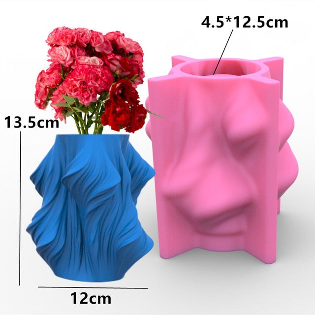 Large candle holder Epoxy resin silicone mold Unique Household Arch Vase Mold For Succulent Flower Silicone Mold Concrete Mould