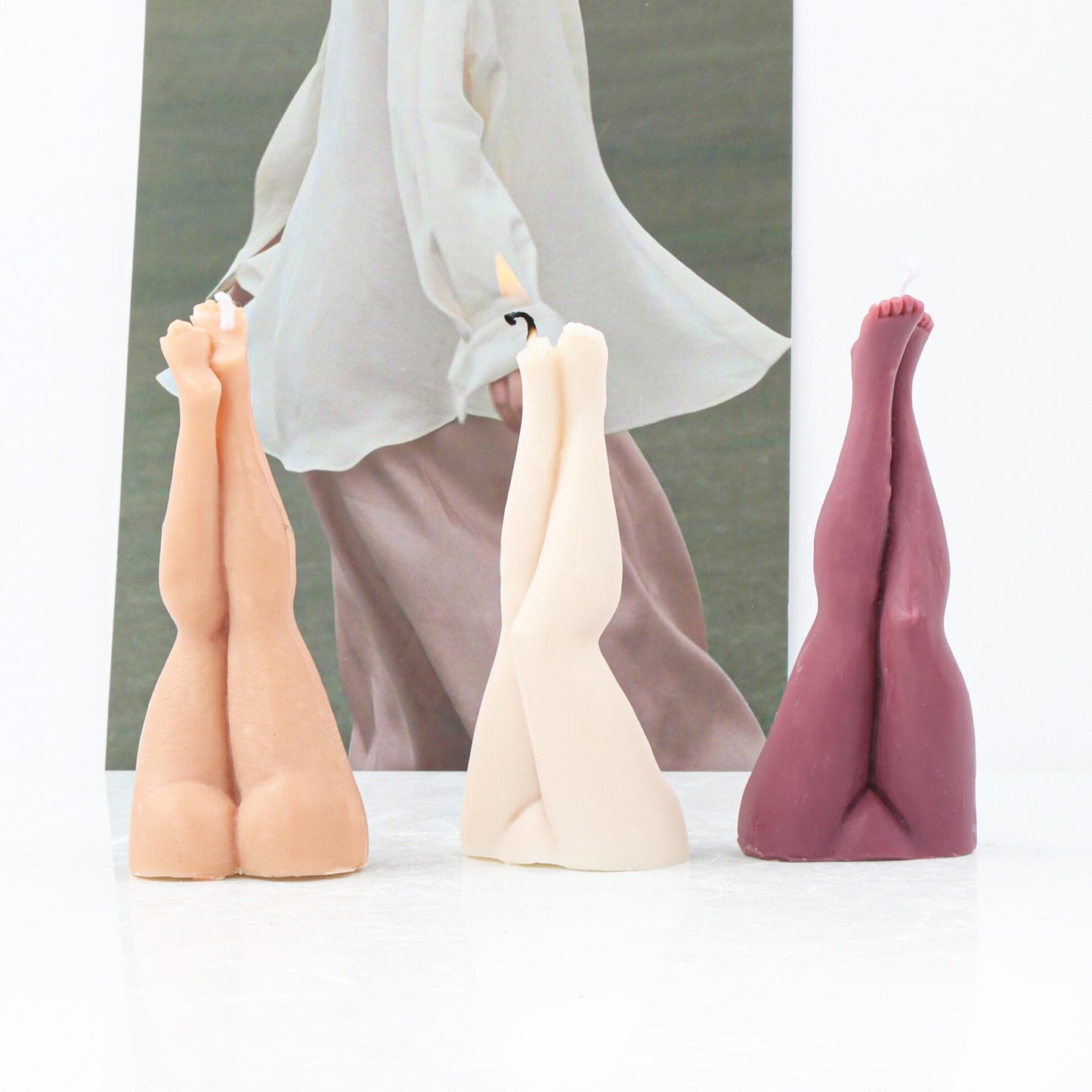 DIY Sexy humanoid art candle silicone mold 3D women's legs candle silicone mold home decoration resin silicone mold