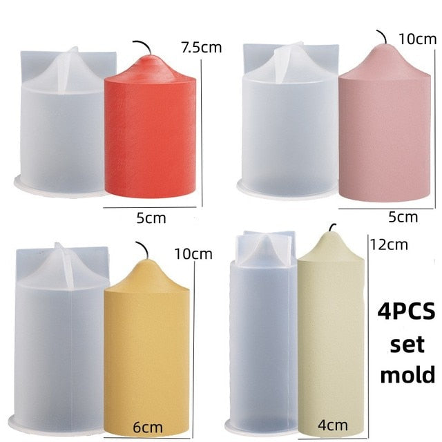 DIY Candle Silicone mold Line Stripe Cylinder Ball Candle Silicone Mold Geometric Shape Soap Silicone Mold craft clay molds