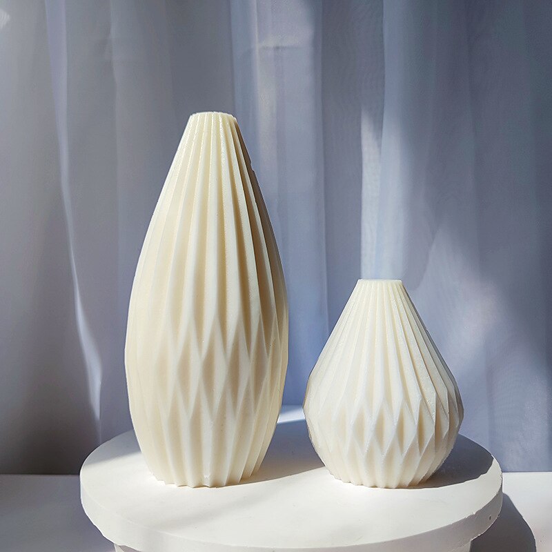 Diamond Ball Silicone Candle Mold DIY Candle Soap Gypsum Mold Creative Geometry Pear shape Resin Molds candles for Decoration
