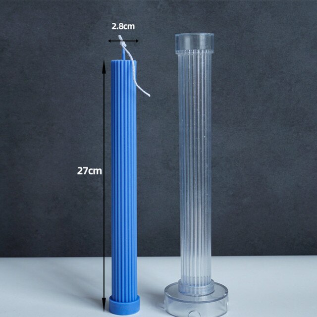 Regular geometry candle Acrylic mold stripe Cylindrical candle Plastic mold Spherical cylinder candle Silicone mould Home decor