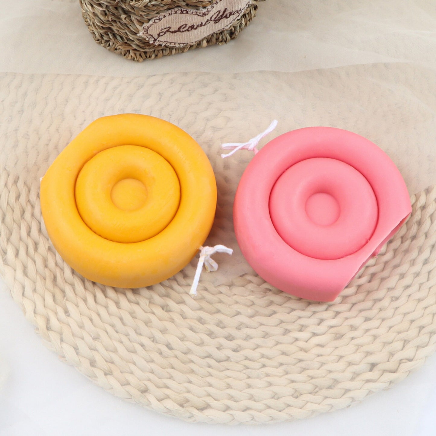 Round Doughnut Candle Mold Aesthetic Circle Ball Bubble Handmade Candles Silicone Mould For Home Decor Cake mould
