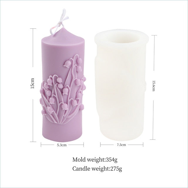 New Nordic Rattan Flowers Silicone Candle Mold Gypsum form Carving Art Aromatherapy Plaster Home Decoration Mold Wedding Gift