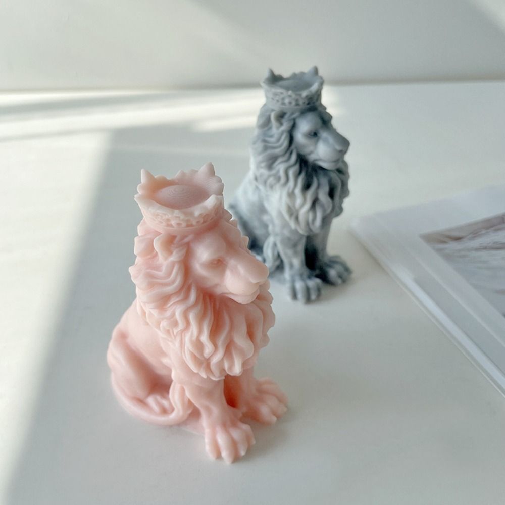 Church Party Handmade Wedding Supplies Clay Tools Silicone Mould Soap Making 3D Art Wax Mold 3D Lion Candle Mold