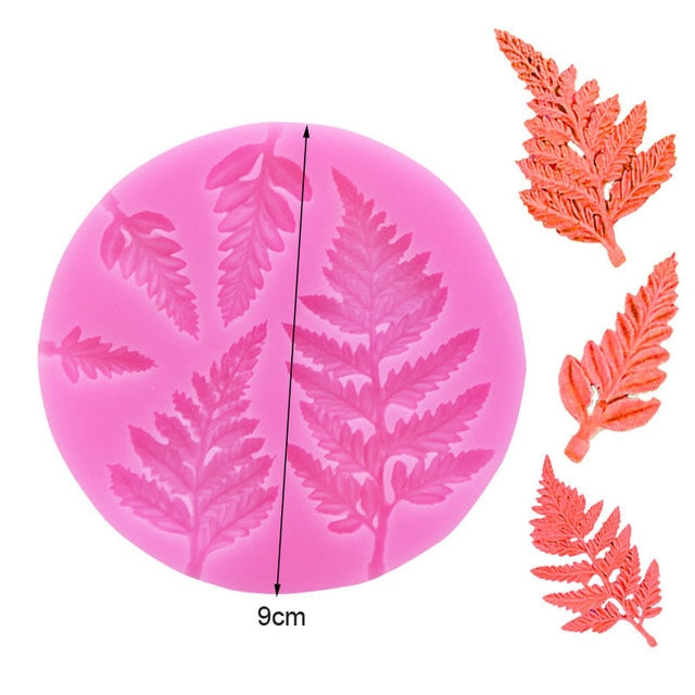 Silicone Molds For Cake Decoration Tools DIY Chocolate Various Leaf Maple Leaf Resin Molds For Fondant Kitchen Baking Supplies