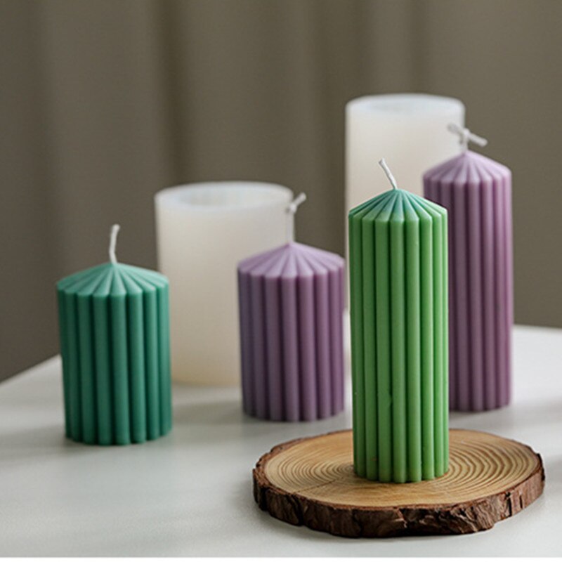 Cylindrical Thick Rack Spire Aromatherapy Candle Mold DIY Geometric Shaped Spire Plastic Mold Candle Mold clay molds