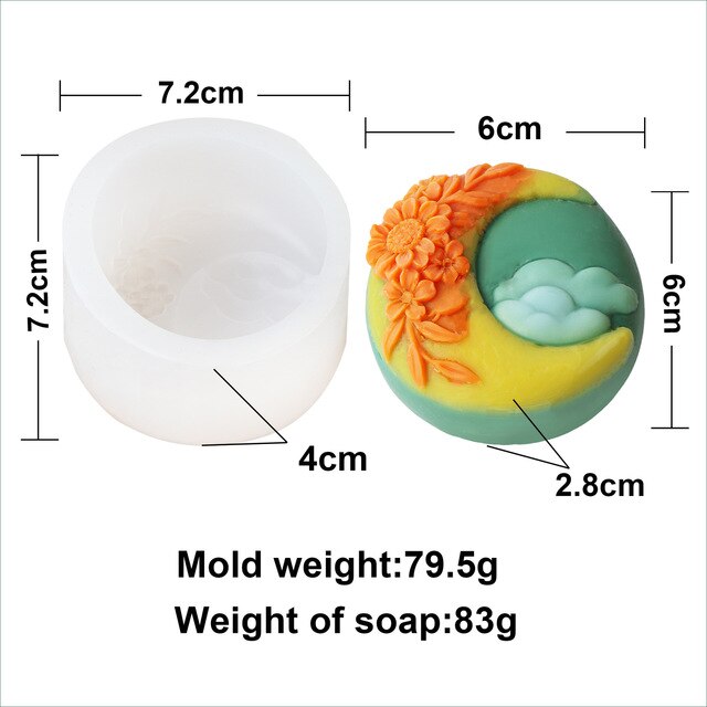DIY Lily Square Candle Silicone Mold Butterfly Flower Candle Silicone Mold Moon Flower handmade Soap Silicone Mold Home Decor