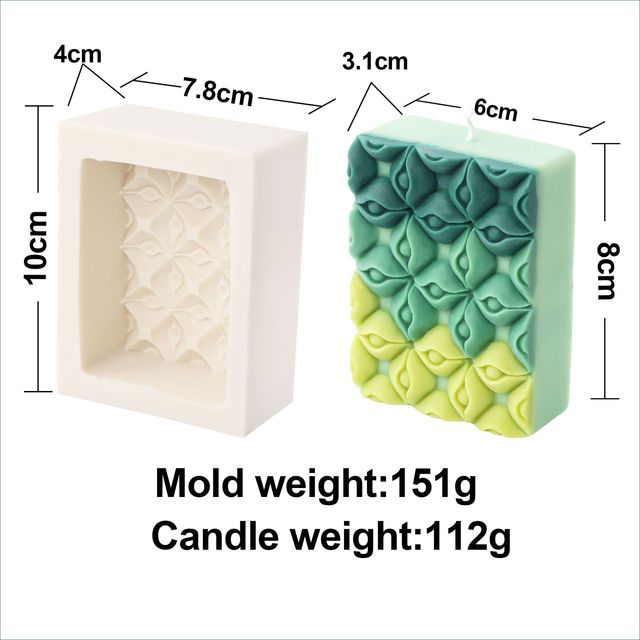 Eyes Square Silicone Candle Mold DIY Flower Pattern Plane Candle Making Kits Soap Resin Mold Gifts Craft Home Decor