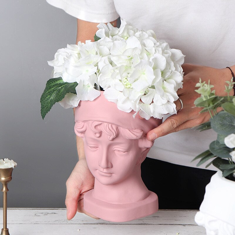 Large Roman girl Vase flowerpot silicone mold Greek goddess vase resin concrete silicone mold Succulents plant flower pot mold