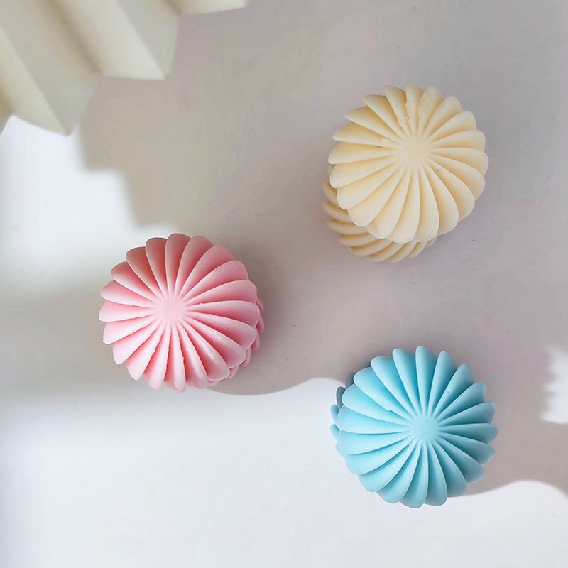 3D Art Geometric Rotating Silicone Mold DIY Shell Candle Making Soap Resin Molds Gifts Craft Home Decor Handmade Scented Candles