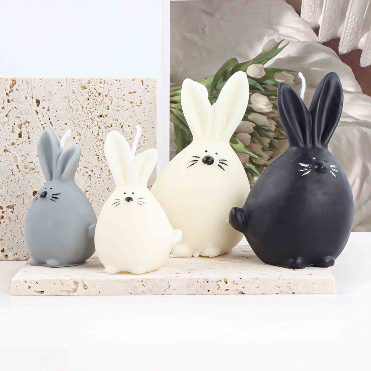 3D Baby Chinchilla Cartoon Cute Cat Silicone Candle Mold for DIY Aromatherap Candle Plaster Ornaments Soap Epoxy Resin Mould