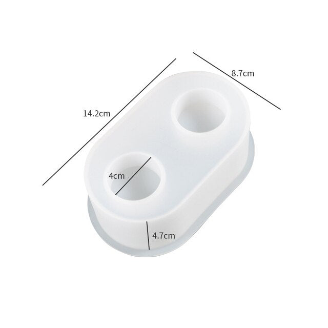 DIY Candlestick Resin Silicone Mold Concrete Candle Moon Heart Oval Rectangle Candle Stand Mold Gypsum Epoxy Resin Mold Ornament
