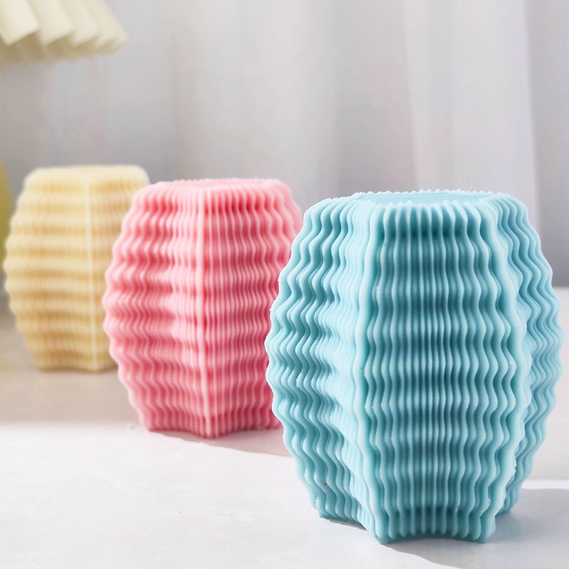 3D Art Geometric Rotating Silicone Mold DIY Shell Candle Making Soap Resin Molds Gifts Craft Home Decor Handmade Scented Candles