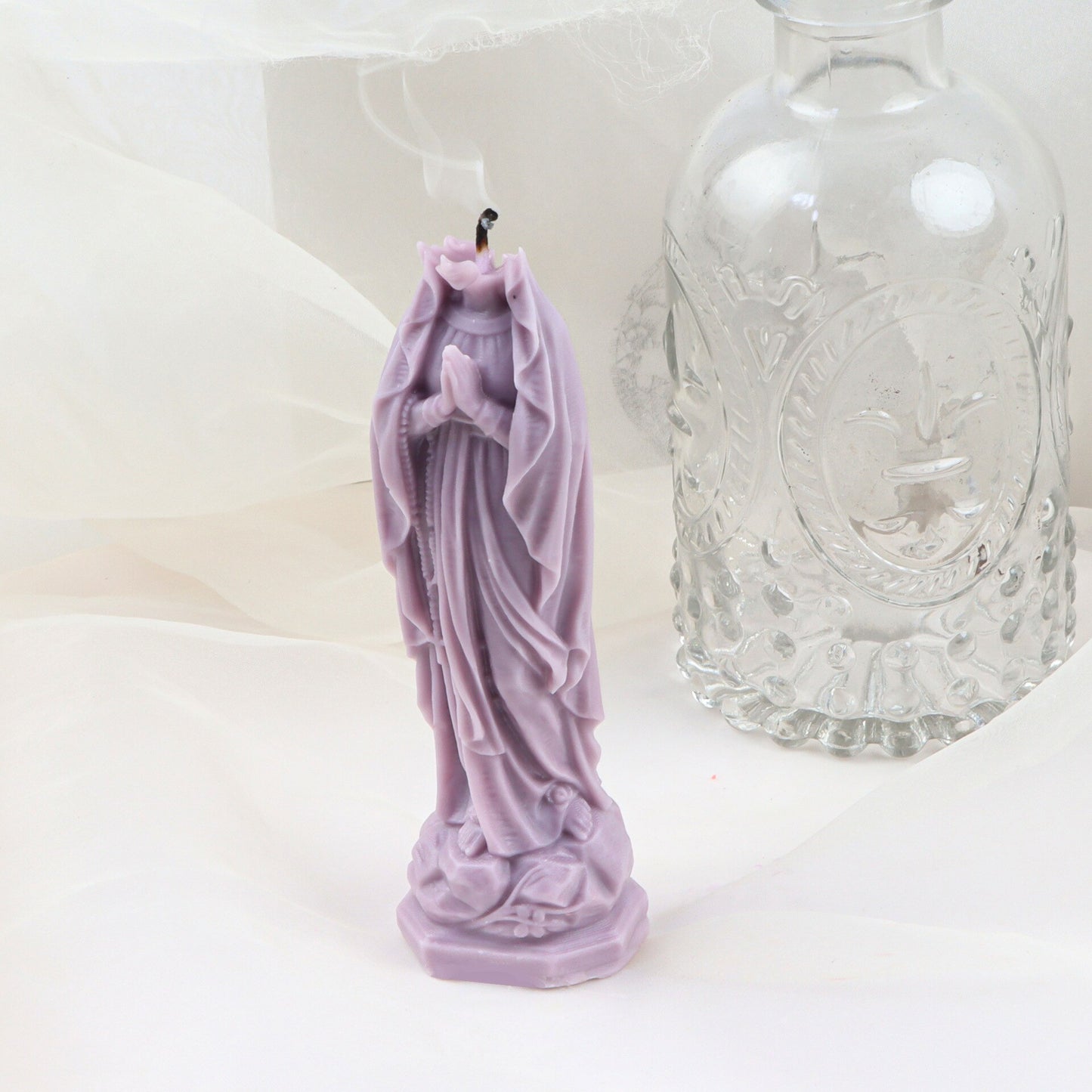 Maria Candle Silicone Mold 3D Holy Virgin Statue Epoxy Resin Silicone Mold Home Decoration Soap Silicone Mold clay molds