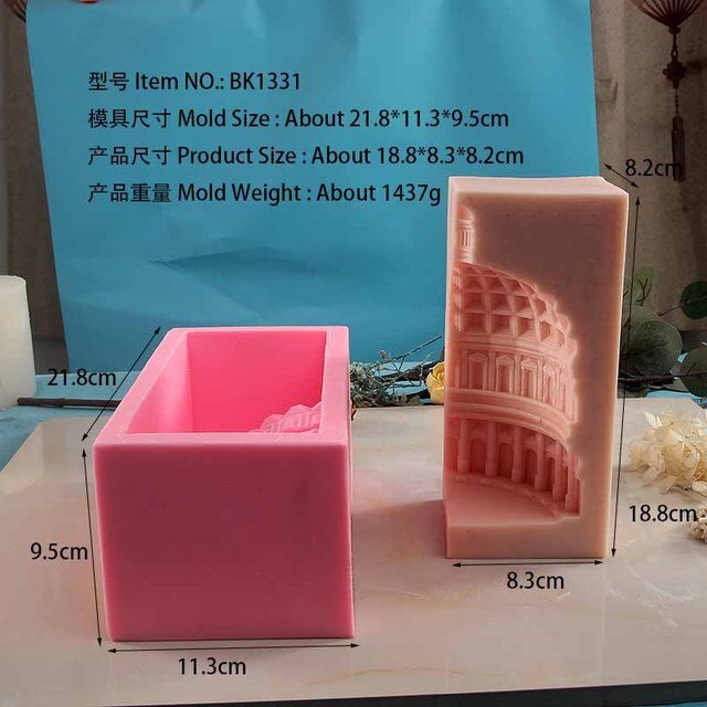 Creative Silicone Cement Mold European Architectural Design Concrete Craft Home Decor Molds Dome Candlestick Gypsum mould