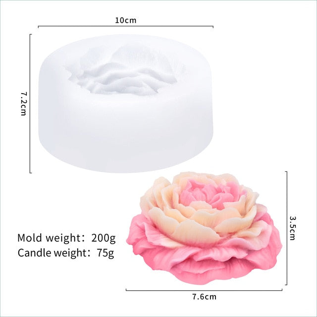 New Nordic Rattan Flowers Silicone Candle Mold Gypsum form Carving Art Aromatherapy Plaster Home Decoration Mold Wedding Gift