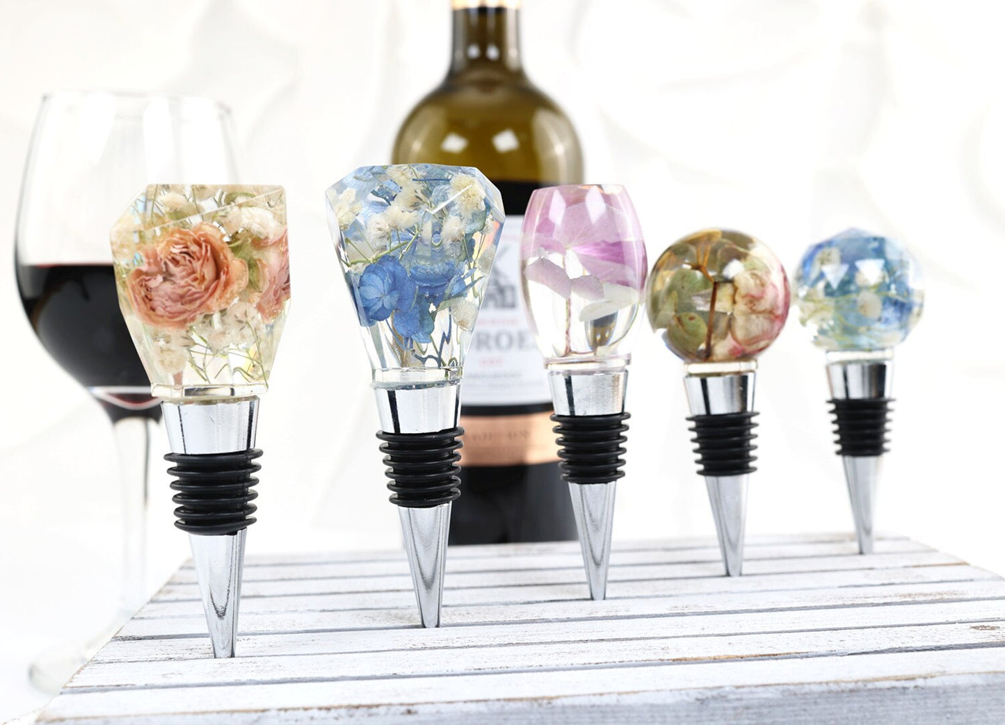 New Crystal Epoxy Resin Red Wine Stopper Silicone Mold For Resin DIY Bottle Stopper Making Wine Bottle Stopper Mould