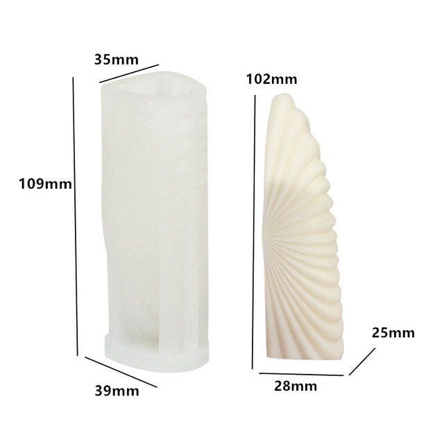 3D Swirl Twisted Knot Candle Molds Wave Twirl Taper Spiral Silicone Mould Geometric Abstract Decorative Wavy Soy Wax Mold clay