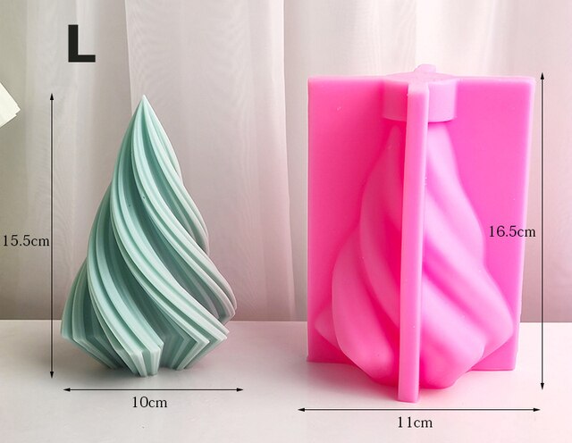 3D Several Wave Rotating Ball Silicone Candle Mold Geometric Irregular Art Ball Column Gypsum Epoxy Resin Ornament Silicon Molds