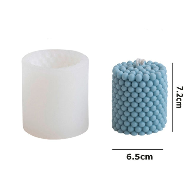 DIY Candle Silicone mold Line Stripe Cylinder Ball Candle Silicone Mold Geometric Shape Soap Silicone Mold craft clay molds