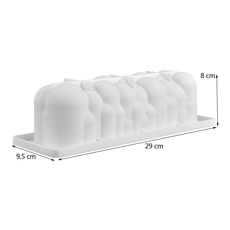 Large 29CM Cloud Candle Silicone Mold Cuboid Bubble Ball Magic Cube Cake Chocolate Silicone Mold Baking Tool Supplies soap mold