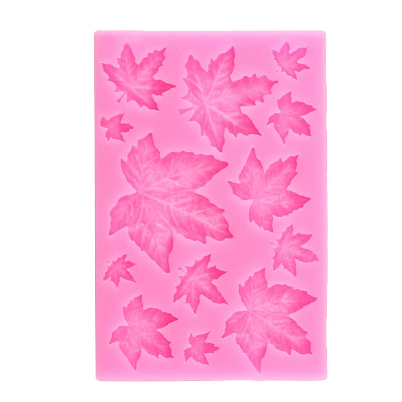 Silicone Molds For Cake Decoration Tools DIY Chocolate Various Leaf Maple Leaf Resin Molds For Fondant Kitchen Baking Supplies
