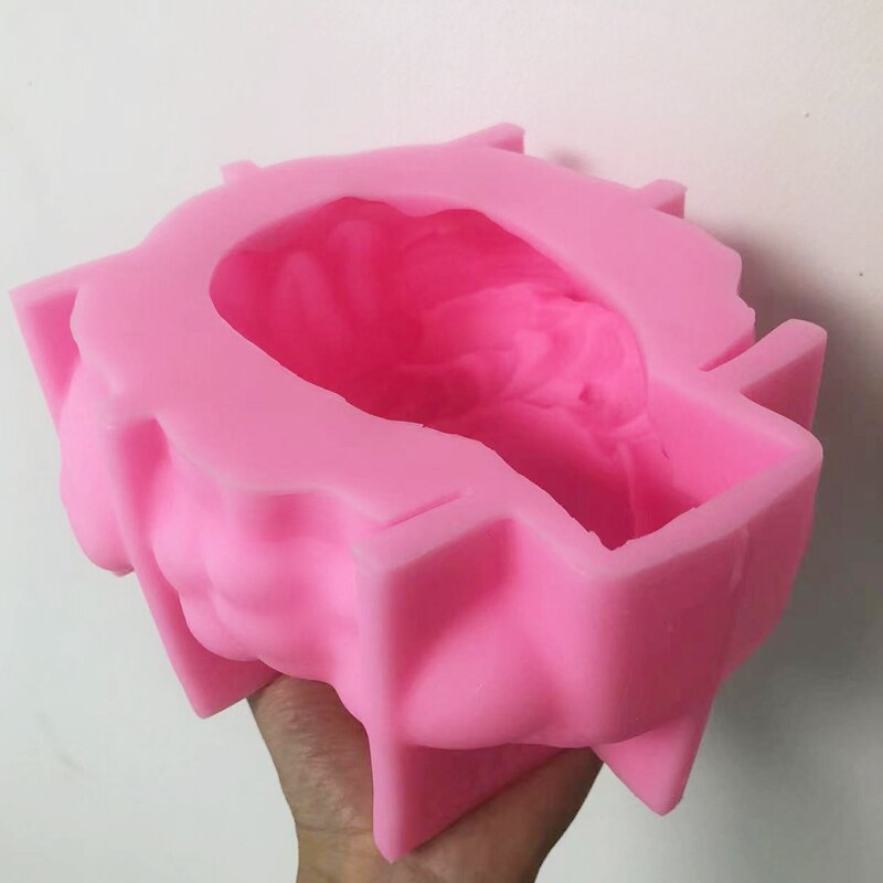 Large Medusa Bust Candle silicone Mold Geometry Acrylic Candle Mold European Style Roman Column Candle Mould Plastic Mold