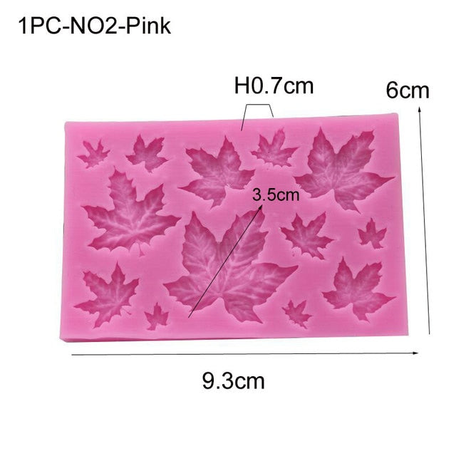 Silicone Molds For Cake Decoration Tools DIY Chocolate Various Leaf Maple Leaf Resin Molds For Fondant Kitchen Baking Supplies