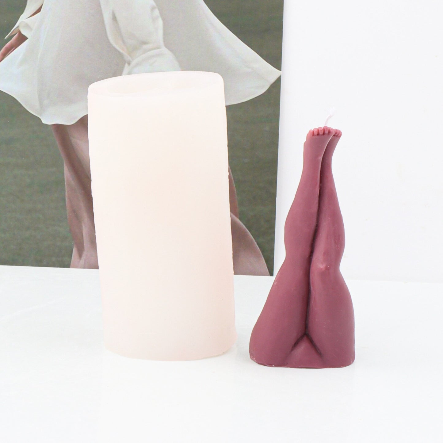 DIY Sexy humanoid art candle silicone mold 3D women's legs candle silicone mold home decoration resin silicone mold