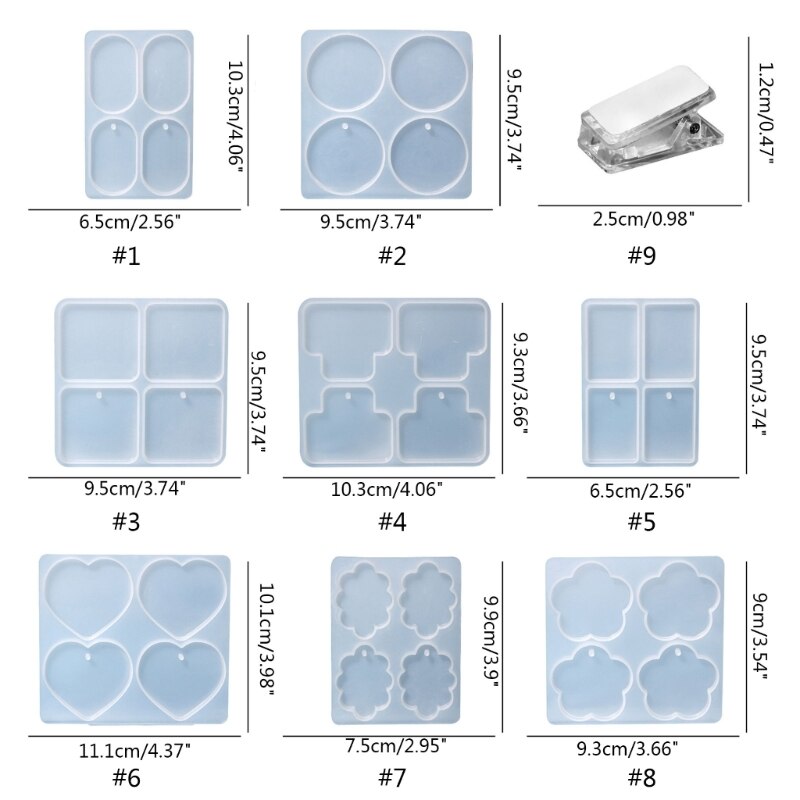 DIY Barrette Silicone Molds Folder UV Epoxy Resin Mold DIY Jewelry Making Binding Clips Paper Hair Accessories Desktop Tools