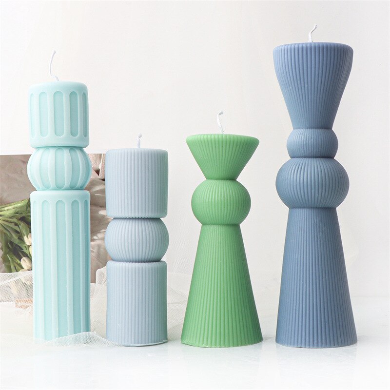 Knot candle silicone mold stripe cylindrical geometry candle silicone mould plastic mould lion soap Acrylic PC mold