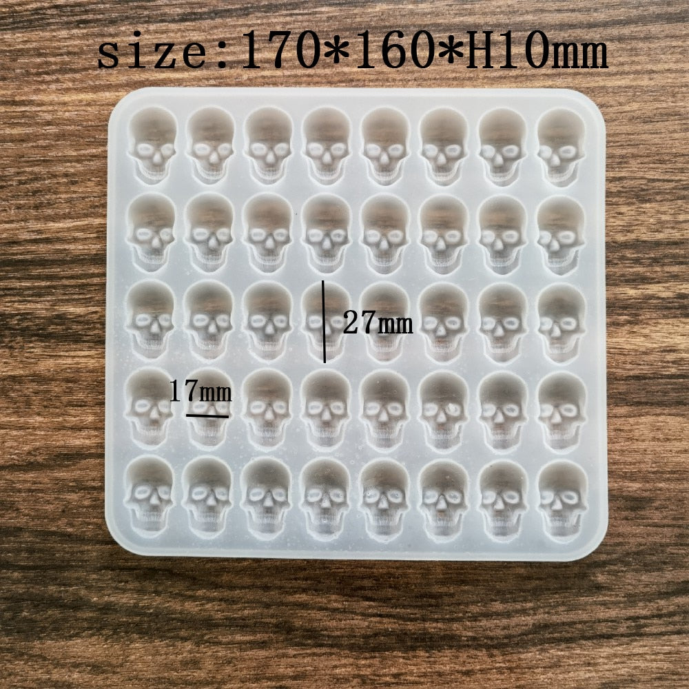 Skull Mold 40 Pieces Silicone Baking Mold Reusable Halloween DIY Resin Mold