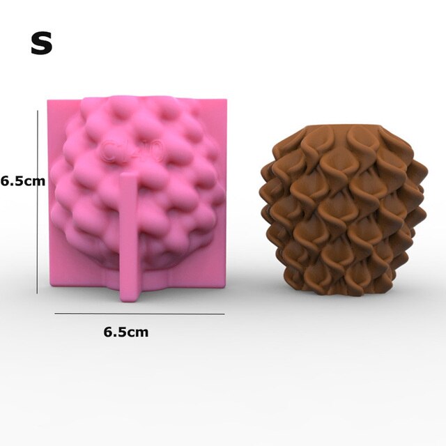 3D Art Geometric Rotating Silicone Mold DIY Shell Candle Making Soap Resin Molds Gifts Craft Home Decor Handmade Scented Candles