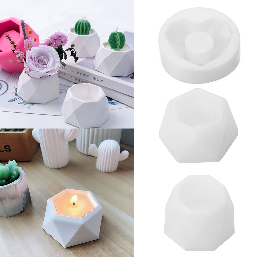 Hexagon Cup Casting Jewelry Making Tool Succulent Flowerpot Epoxy Resin Mold Crystal Resin Tray Mold Silicone Mould