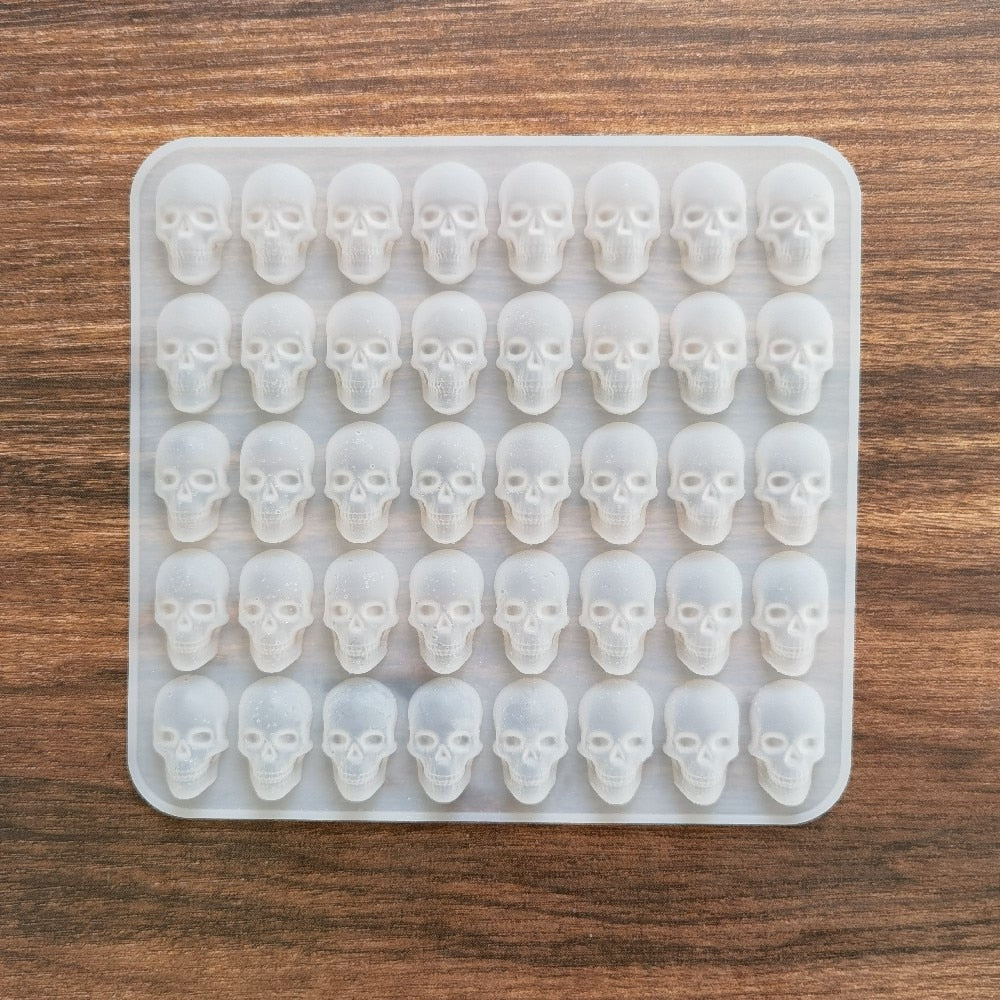 Skull Mold 40 Pieces Silicone Baking Mold Reusable Halloween DIY Resin Mold