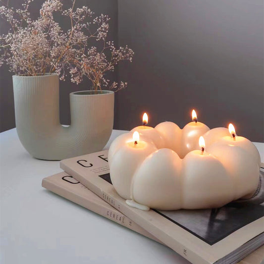 Large Various shapes Donut candle silicone mold Irregular geometric shapes doughnut mousse cake silicone mold chocolate mold