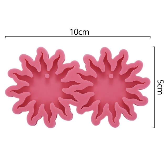 Resin Jewelry Molds Earring Pendant Silicone Molds Tear Drop Hoop Shape Hollow Out Earrings Epoxy Casting Mold For Key Chains