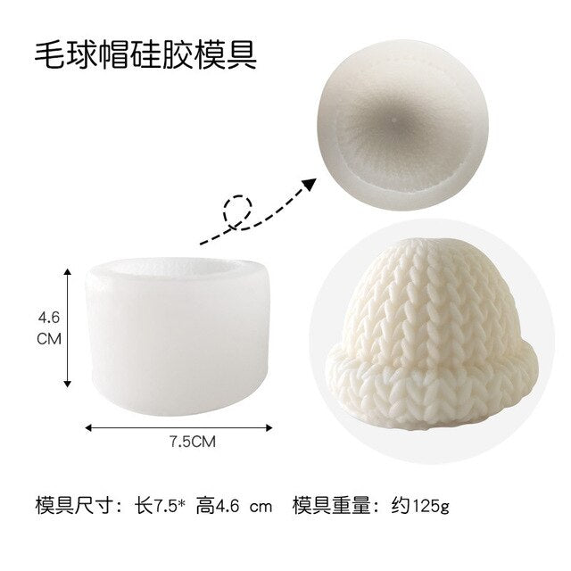 Screw Ball Scented Candle Mold Geometric Candle Mould DIY Handmade Candle Soap Make Wax Dessert Cake Mould Tool Home Decoration