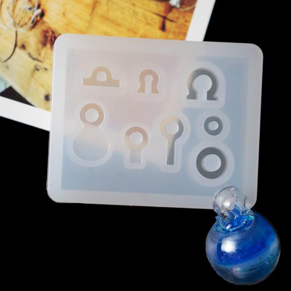 A variety of heart-shaped round oval rectangular silicone stud molds Mixed jewelry epoxy resin molds DIY jewelry making tools