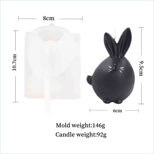 3D Baby Chinchilla Cartoon Cute Cat Silicone Candle Mold for DIY Aromatherap Candle Plaster Ornaments Soap Epoxy Resin Mould