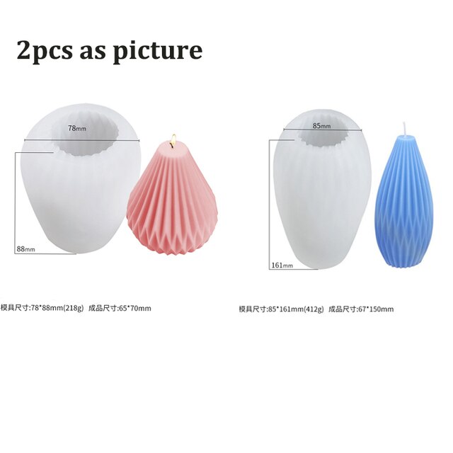 Diamond Ball Silicone Candle Mold DIY Candle Soap Gypsum Mold Creative Geometry Pear shape Resin Molds candles for Decoration