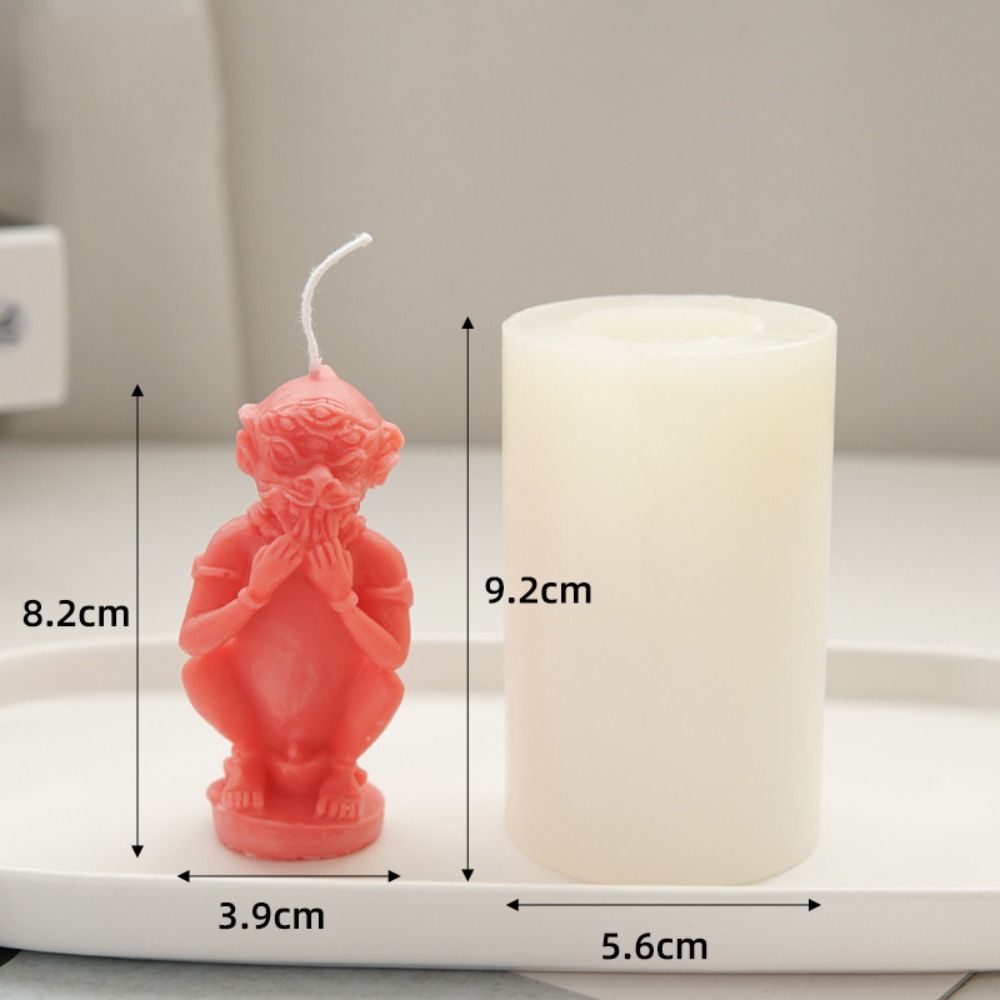 Epoxy Resin Silicone Mould Clay Tools 3D Art Wax Mold Handmade Nine-tailed Fox Candle Mold Four-eared Five-eyed