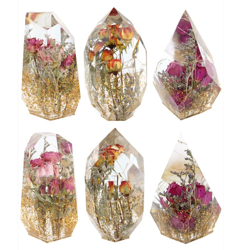 DIY Large Diamond Cut Irregular Crystal epoxy mold Jewelry Holder Resin Silicone Mold Making Accessories Tool Craf