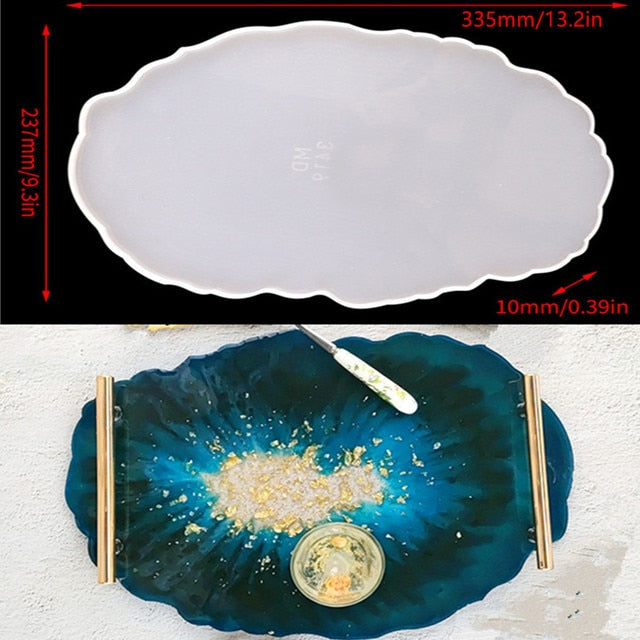 Irregular Coaster Epoxy Resin Silicone Mold Coffee Coaster Tray Molds for DIY Resin Wine Glass Cup Mat Home Decor Making Crafts