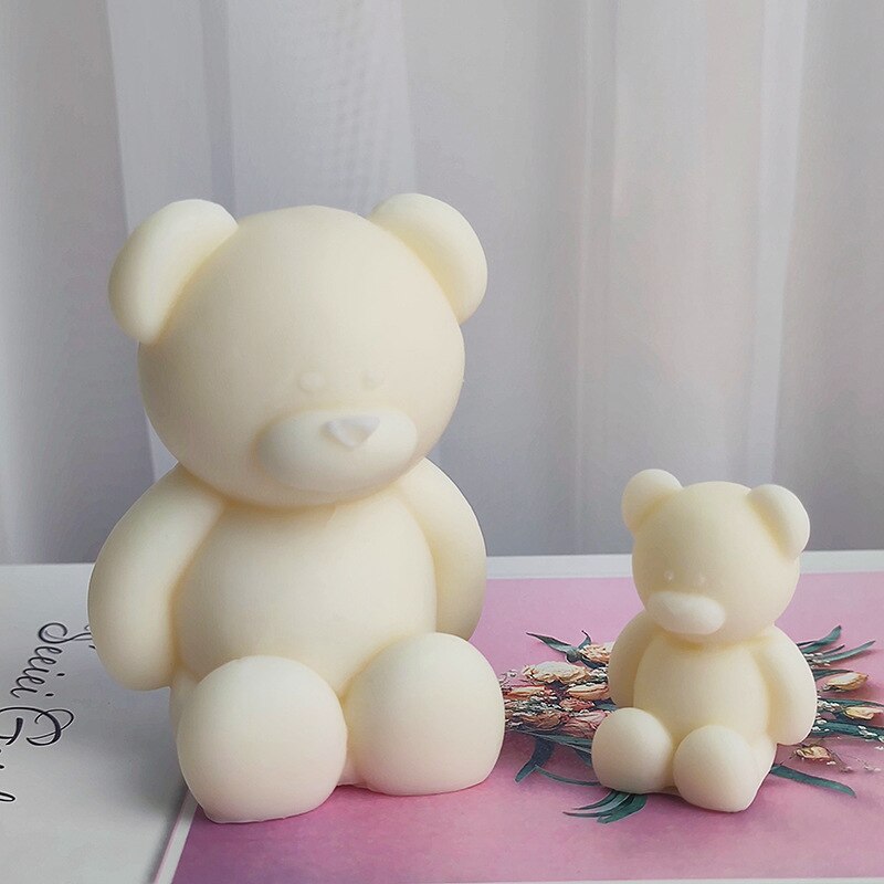 New Bear Body Candle Mold For Handmade Candles Silicon Molds Silicone Crafts Candle Making Supplies Gift Home Decoration