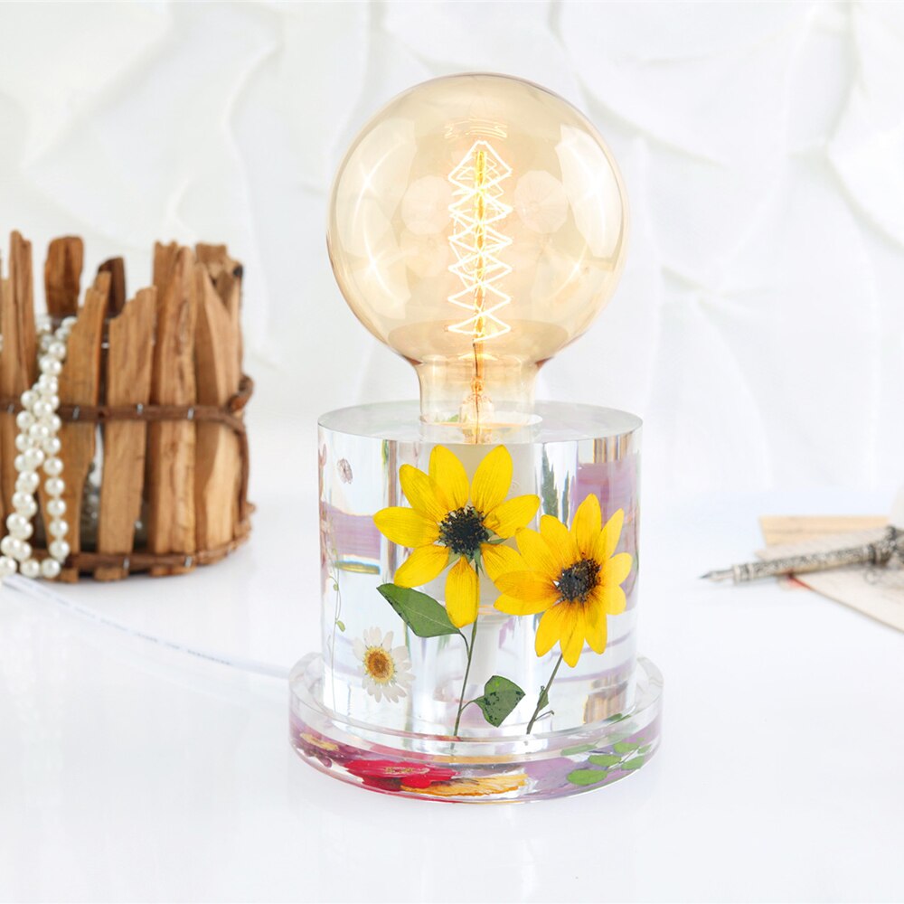 DIY Crystal Epoxy Resin lamp holder Mold Geometry Hexagon Cube Cylinder Bedside Lamp Silicone Mold