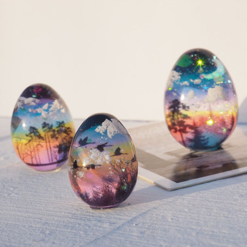Mini Egg Molds Epoxy Resin Crafts DIY Jewelry Making Cake Decor Home Ornaments Handmade Chocolate Fondant Tools Silicone Mold
