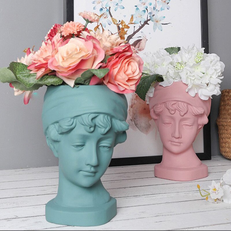 Large Roman girl Vase flowerpot silicone mold Greek goddess vase resin concrete silicone mold Succulents plant flower pot mold